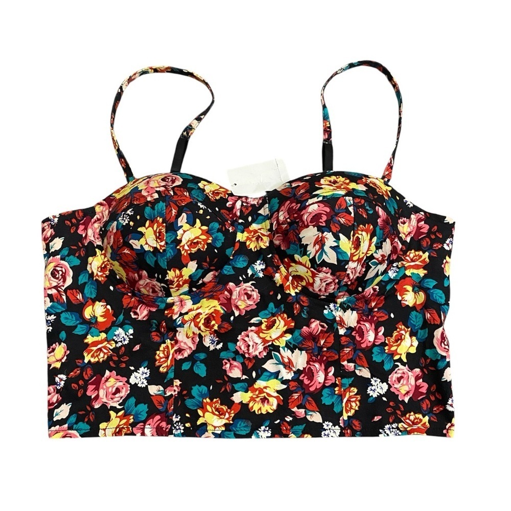 Charlotte Russe Multicolor Floral Bustier